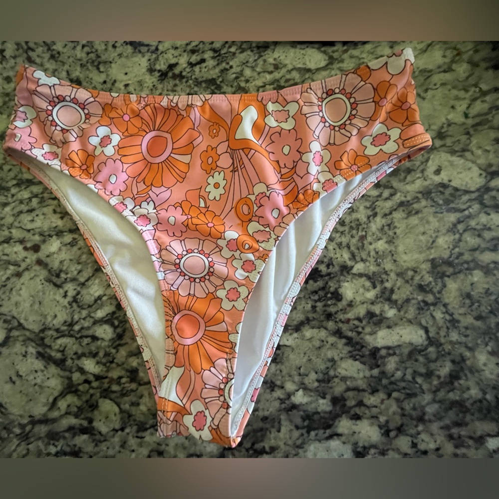 Floral High-Waisted Bikini Bottoms